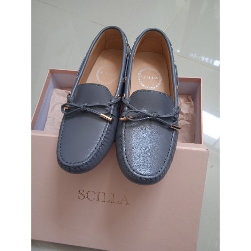 Sepatu wanita size 37 loafers flat Scilla moccasin driving shoes