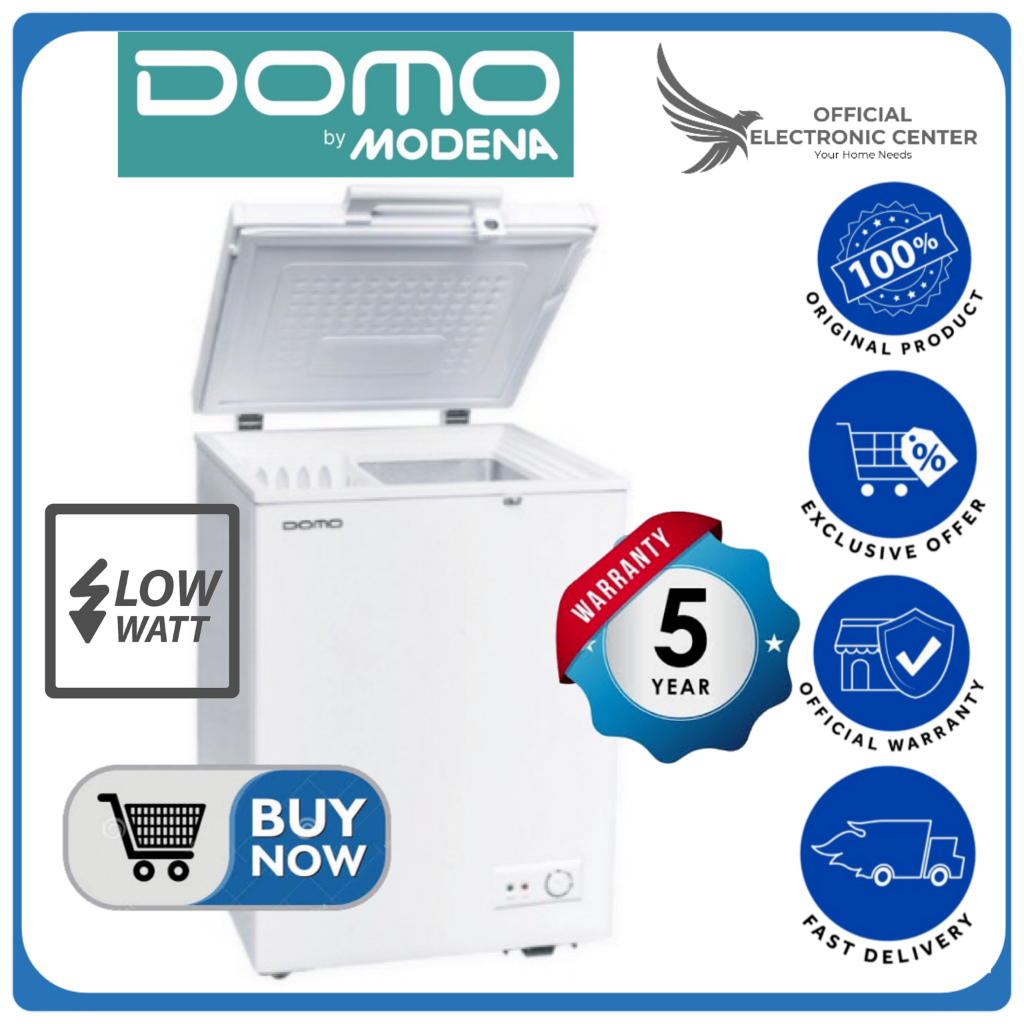 CHEST FREEZER 116L DOMO BY MODENA DF 0120 DF0120W 116L POWER DUO FREEZER COOLING DOMO LOW WATT FREEZ