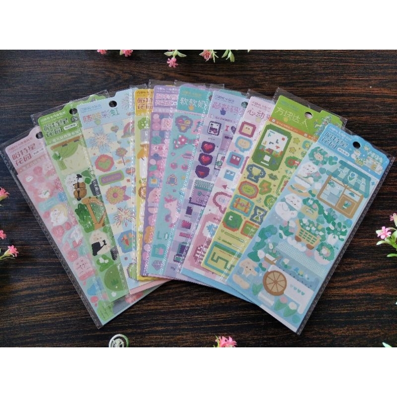 

RETRO STIKER / STICKER DECO RETRO / FLOWER STAR