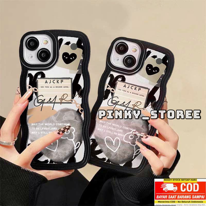 SOFTCASE WAVE REALME C55/ C35/ C33/ C31/ C30/ C30S/ C25S/ C25/ C25Y/ C21Y/ C21/ C20/ C12/ C11 2022/ C11 2020/ SOFT CASE GELOMBANG/ CASING WAVY + PROTECTOR CAMERA MOTIF DORAEMON/ FLOWER/ ZEBRA/ LOVEBLACK