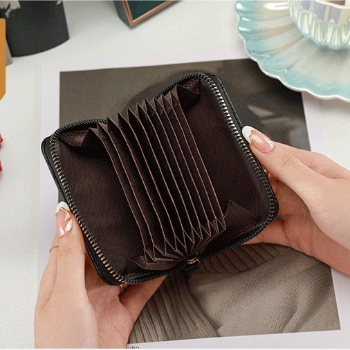 DOMPET LIPAT WANITA BRANDED IMPORT KOREA KULIT MURAH RESLETING UANG KOIN KECIL FASHION PENDEK CEWEK REMAJA KEKINIAN PREMIUM BATAM HITAM PHILA WA683B5 MINI SLOT KARTU