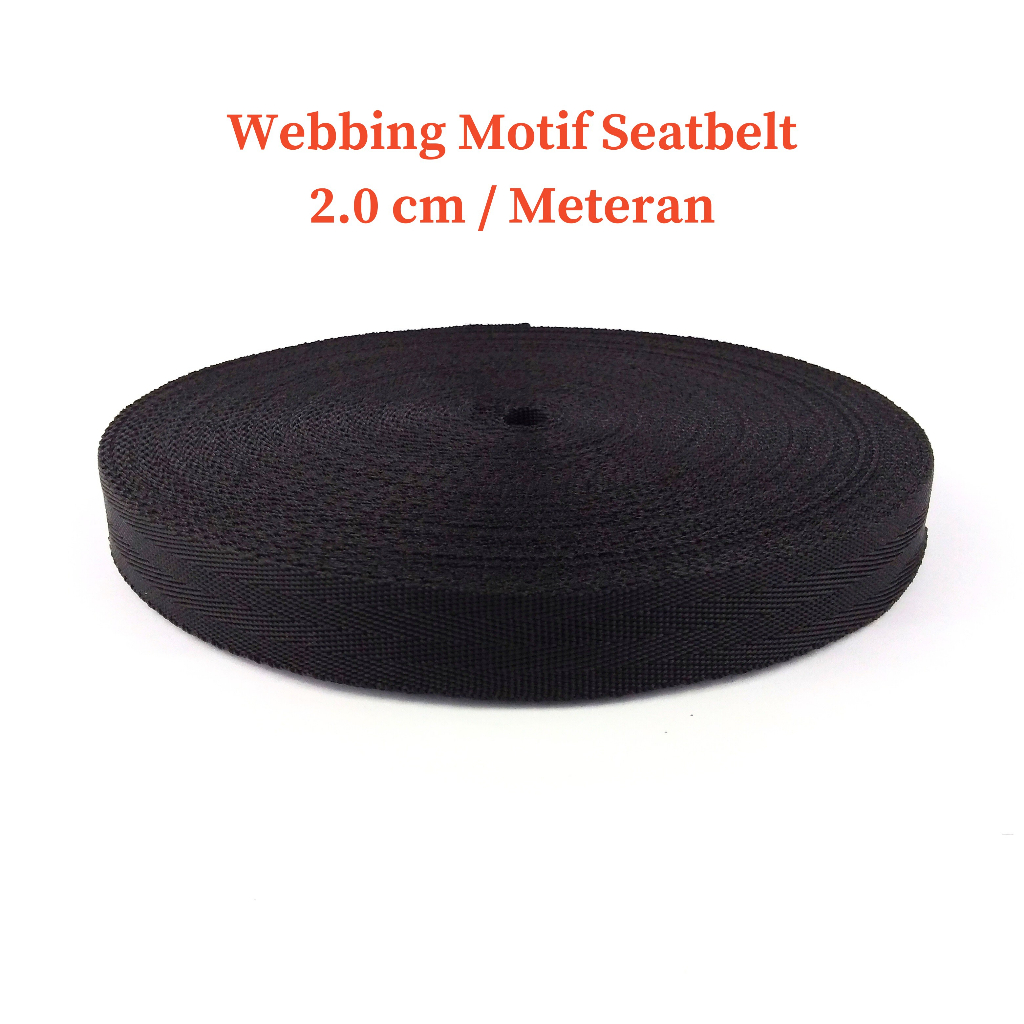 Tali Webbing / Bisban Tas Motif Seatbelt 2.0 cm Meteran