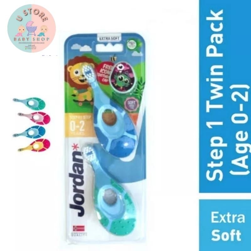 Jordan Sikat Gigi Anak step 1 (0-2th) twin pack Jordan toothbursh sikat gigi anak Step 1