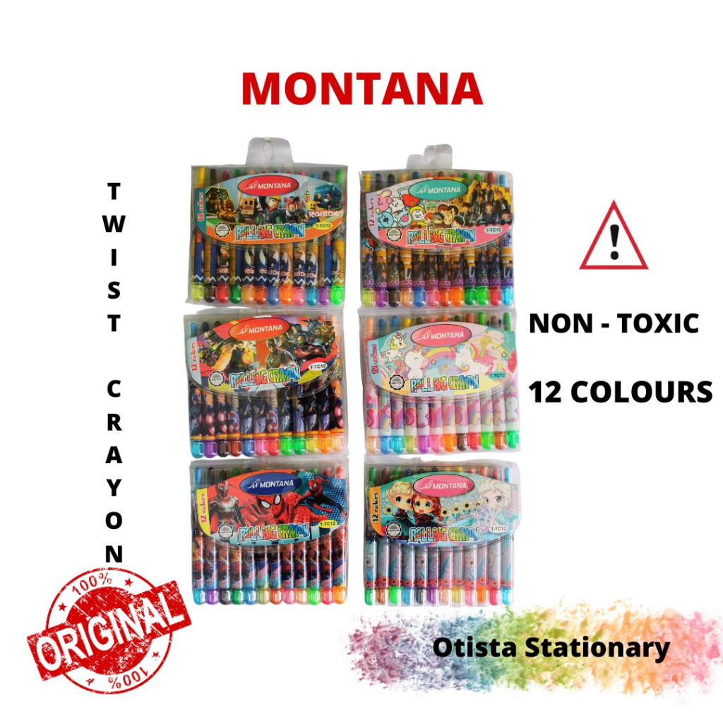 

Crayon Putar Montana 12 warna/Crayon Montana Putar