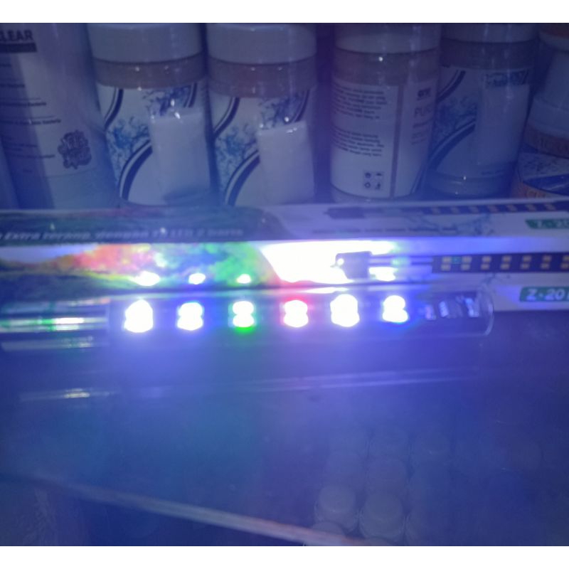 Lampu LED Celup Kandila Z 2 Baris  Lampu Celup Aquarium WRGB