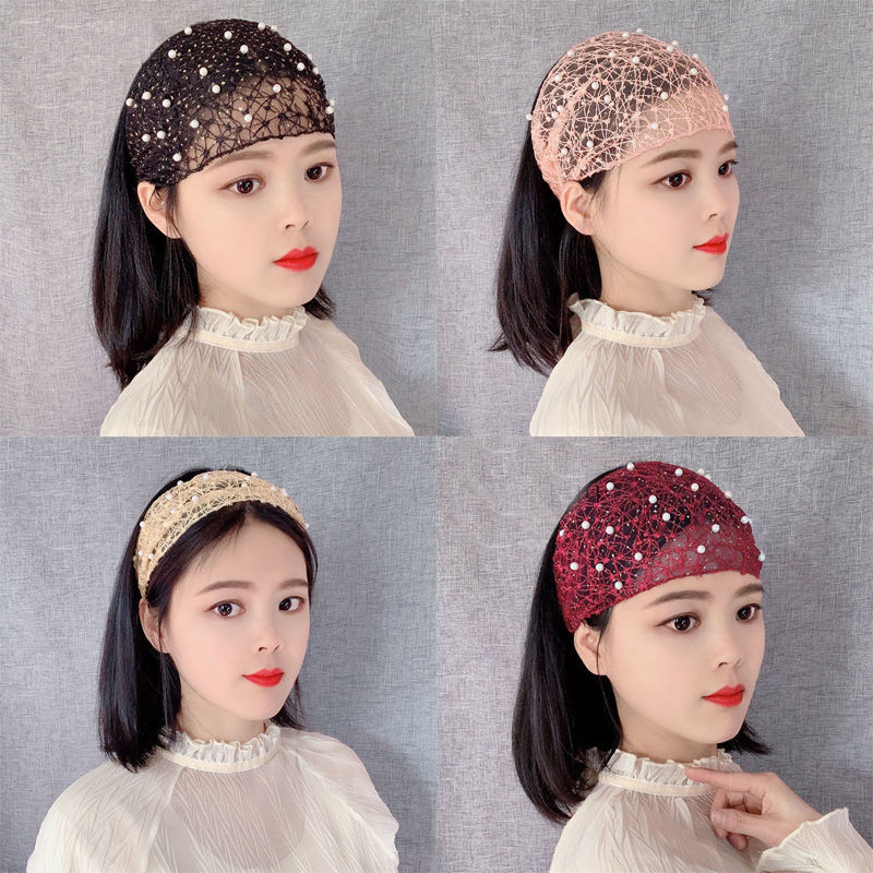 Caliloops Bando Bandana Renda Lebar Bunga Korea Wanita Dewasa Lilian