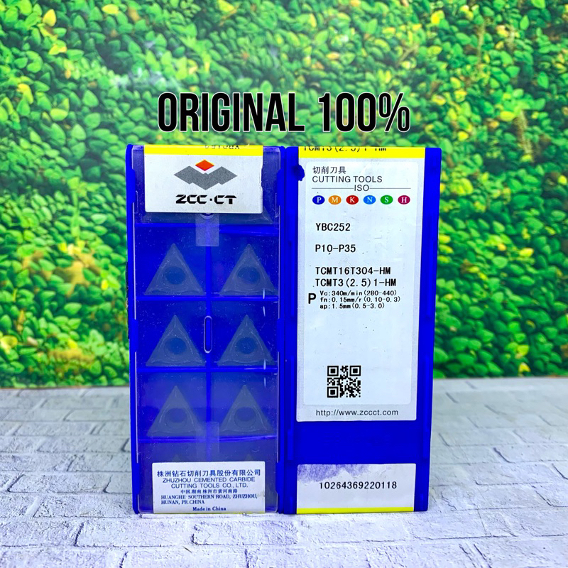 Insert TCMT 16T304 Original ZCC-CT baru..TCMT16 T304..TCMT16T304..TCMT 16 T3 04