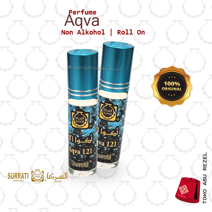 Parfum AQVA 121 6ml Roll On | Parfum Surrati | Bibit Minyak |  Surrati Perfumes| Original Product | Surrati Factory Holly Makkah KSA