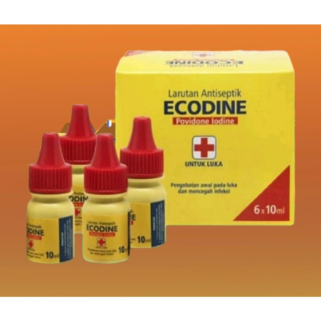 Antiseptik Ecodine 10ml Obat Luka Kucing Anjing Kelinci Anti Infeksi Cepat Kering