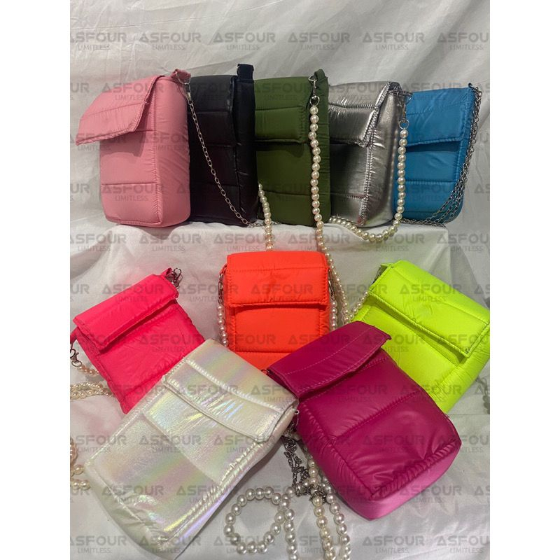 ASFOUR - Pocket Puffy PUFFY SLINGPHONE | TAS SELEMPANG HP WANITA Tas Wanita Puffy Bag Mini Puffy