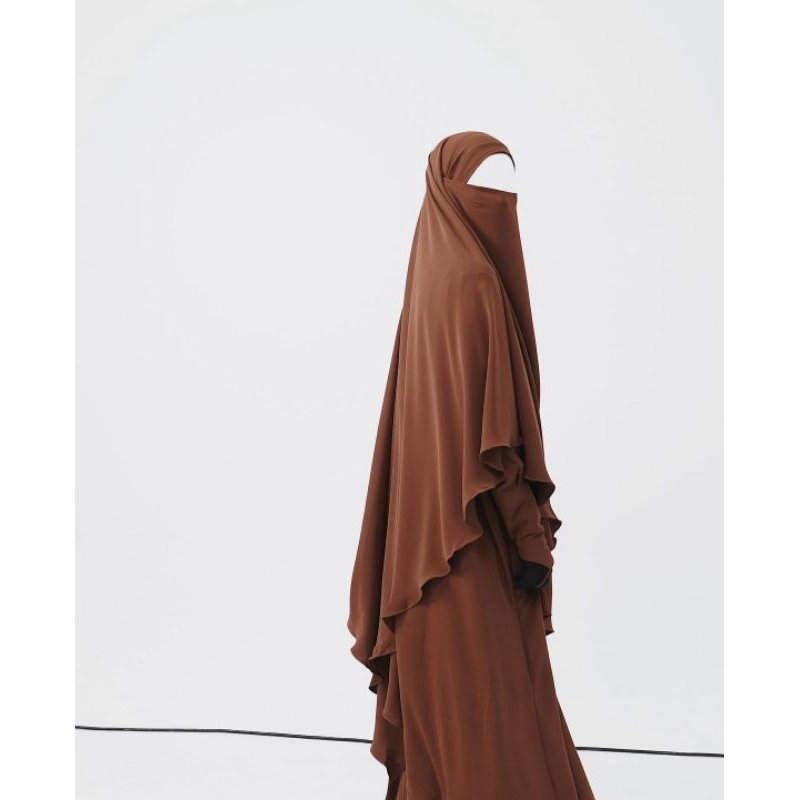 Luna Abaya Elmadina Caramel Sage Size  L