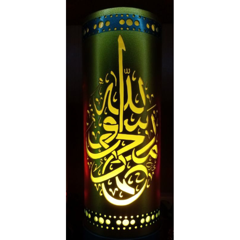 Lampu hias pipa PVC Kaligrafi