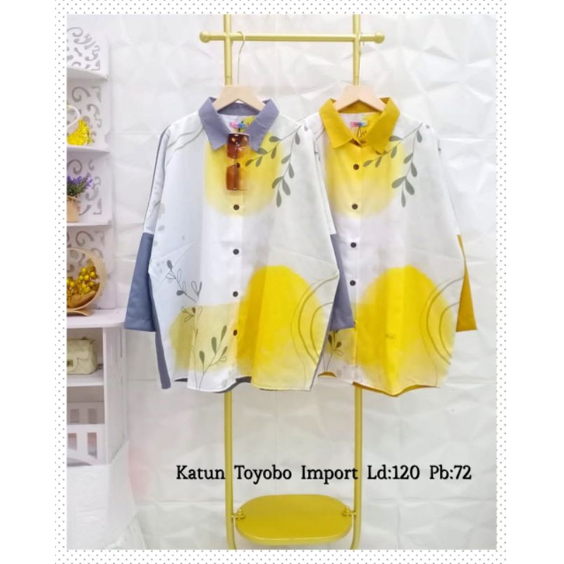 Kemeja toyobo printed Oversized
