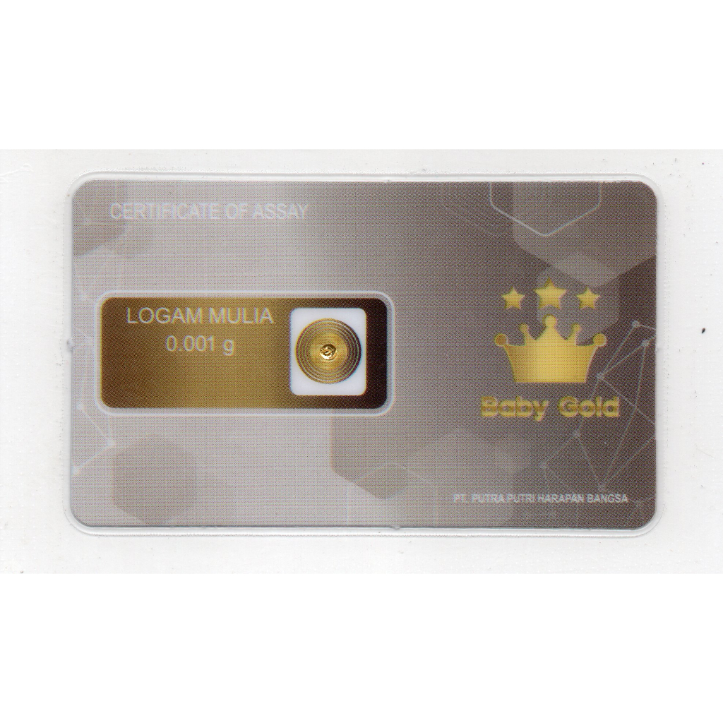 LOGAM MULIA 24 KARAT 0.001 GRAM