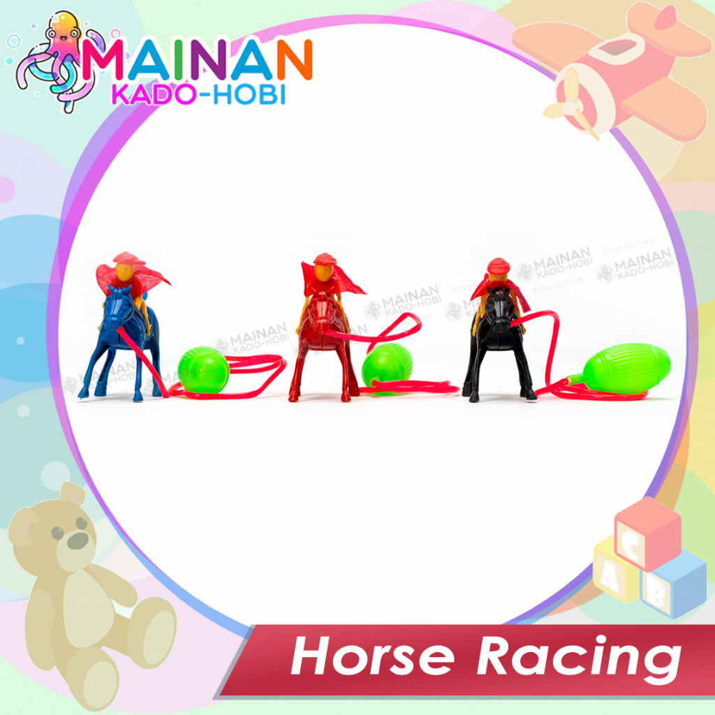 MAINAN MOTORIK ANAK TRADITIONAL LAKI RACING HORSE BALAP KUDA LARI PENCET