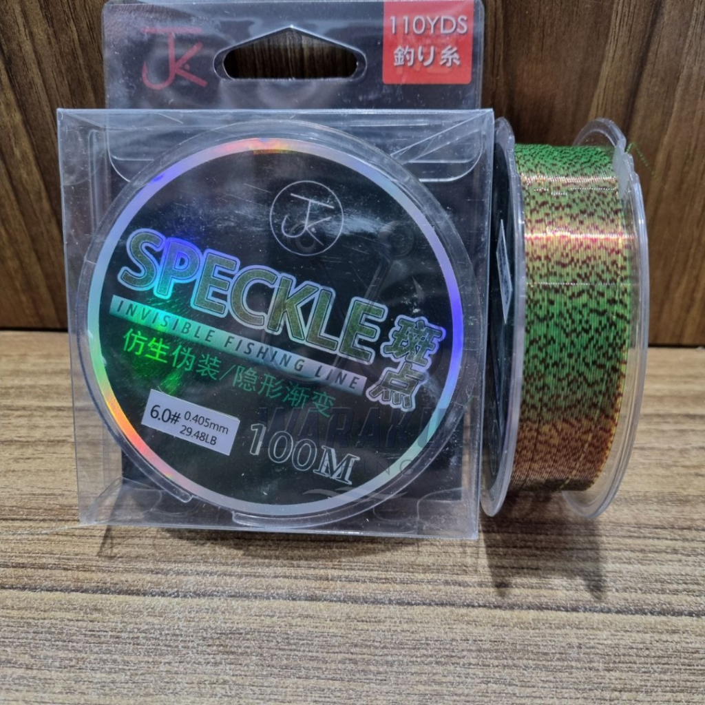 Senar Nilon Samar SPECKLE 100m Warna Garis Bunglon