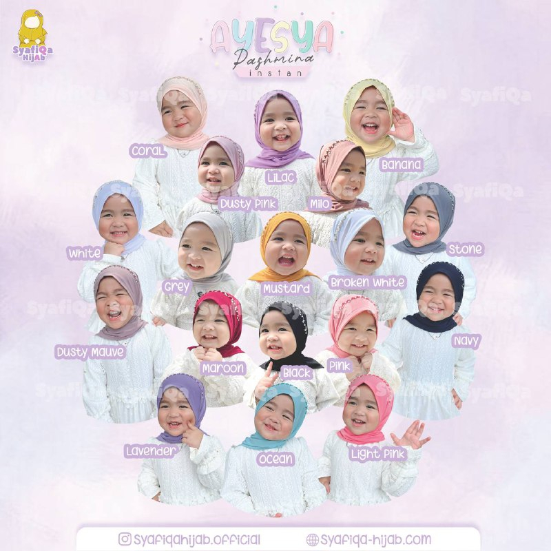 Jilbab Anak Perempuan Pashtan Ayesya By Syafiqa katalog 2