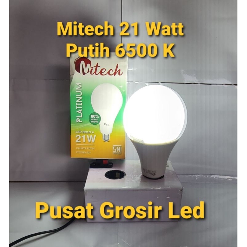 Paket Hemat 10 Pcs Lampu Led Mitech 21W 21 Watt SNI Bergaransi 1 Tahun