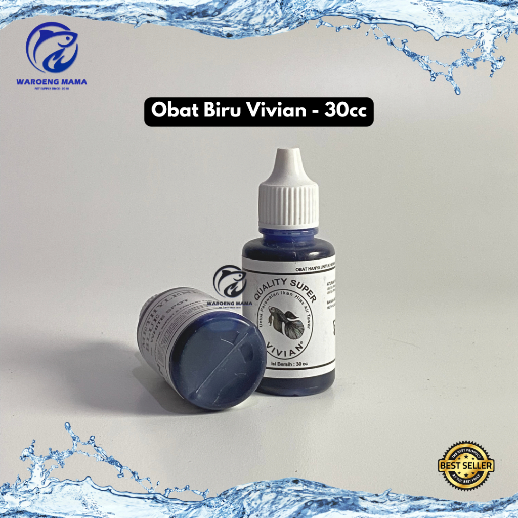 Vivian obat biru blits ich 30cc dan 75cc obat anti jamur ikan hias obat white spot ikan hias