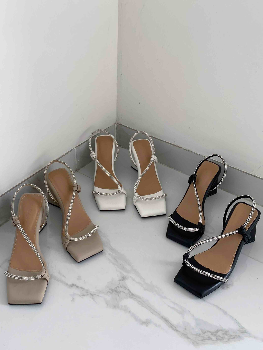 MIRAA Tyra Sandal Heels Wanita Blok Heels 7 cm / Wedding Shoes / Wedding Heels / Party Heels