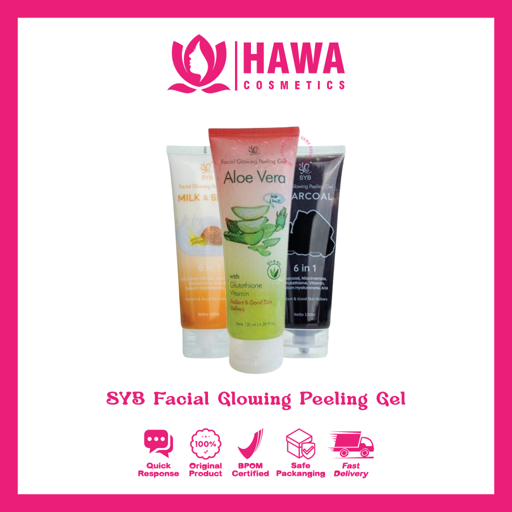 SYB Facial Glowing Peeling Gel/Syb peeling gel aloe vera milk snail charcoal peeling exfoliating
