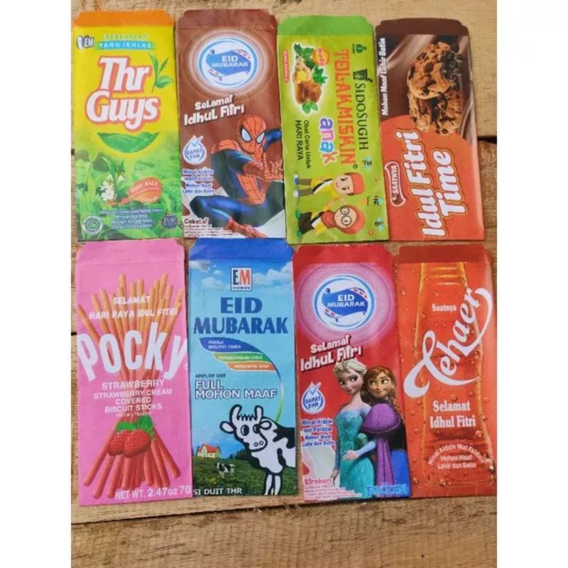 

Amplop lebaran panjang tanpa dilipat sudah lem isi 10