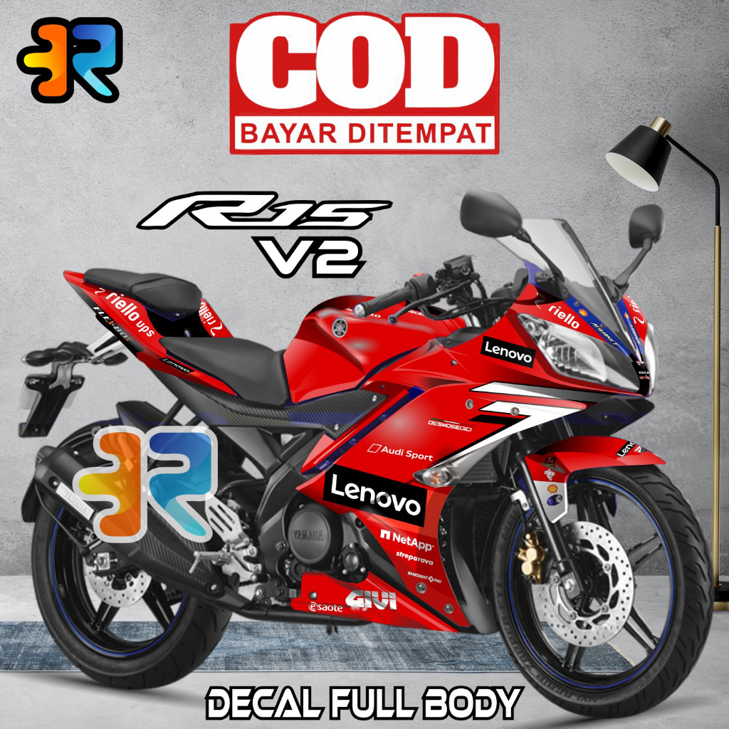 Decal R15 V2 Stiker Full Body Variasi Desain Ducati