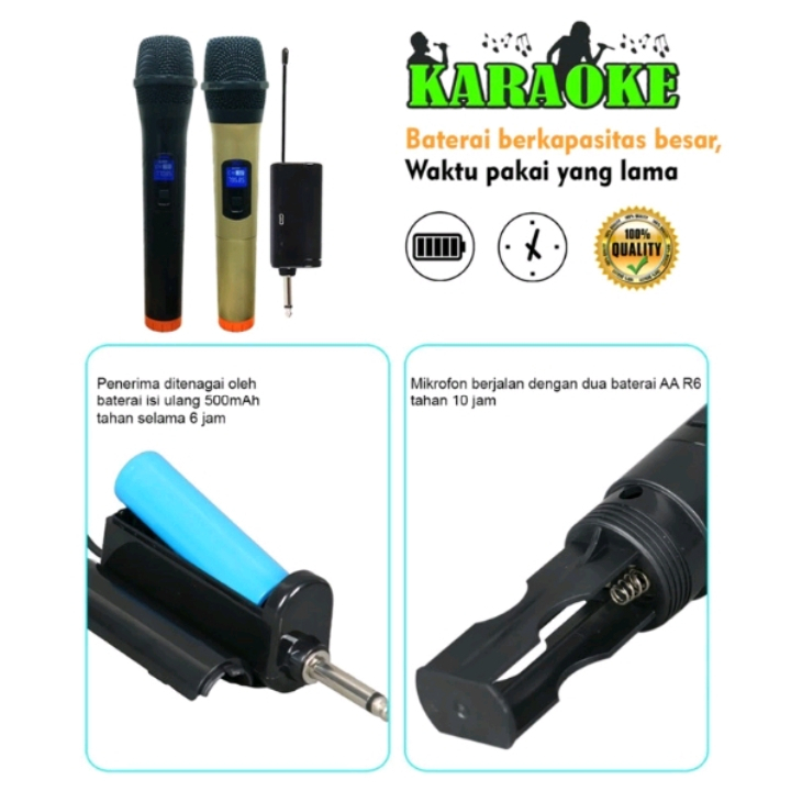 Profesional Wireless Microphone Brain Power Variasi Mic