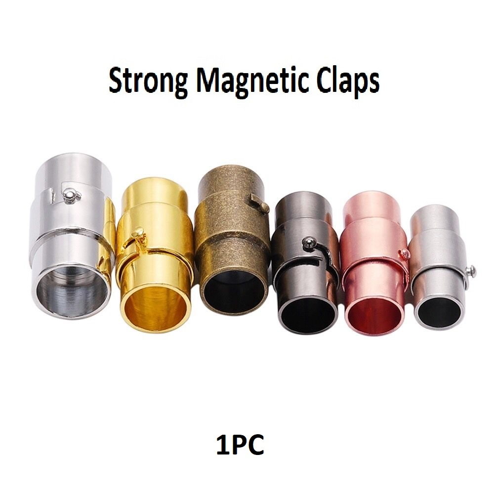 Strong Magnetic Claps 6mm Leather Cord Bracelet Connectors For DIY Jewelry Making Accessories Harga/1pc