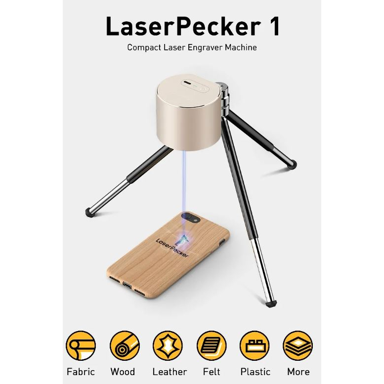 READY !!! LaserPecker 1600m Luxury Portable Laser Engraving Machine Mesin Ukir