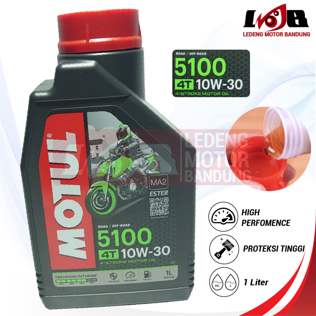 MOTUL 5100 ESTER Oli Motor Sport 1 Liter SAE 10w40 atau 15w50