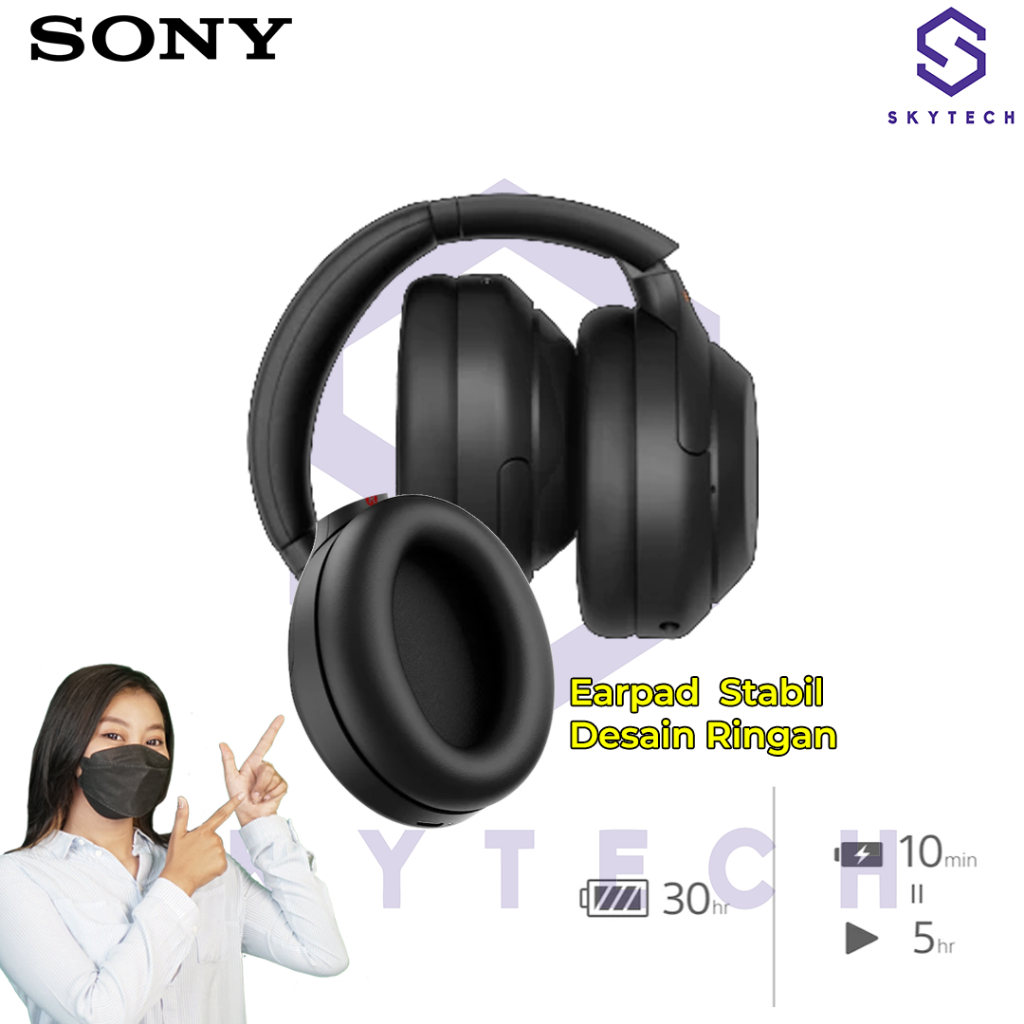 HEADSET BLUETOOTH SONY WH 1000XM4 BLACK ORIGINAL GARANSI RESMI