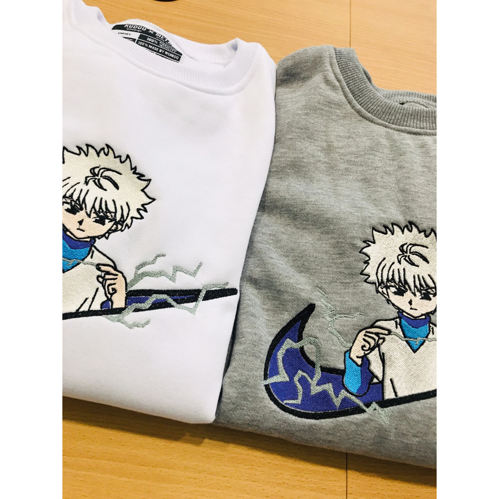 Crewneck Killua N*ke Embroidery Anime Hunter x Hunter Premium Unisex