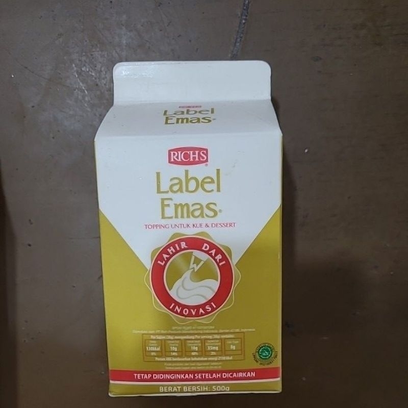 

rich gold label whiping cream 500 g