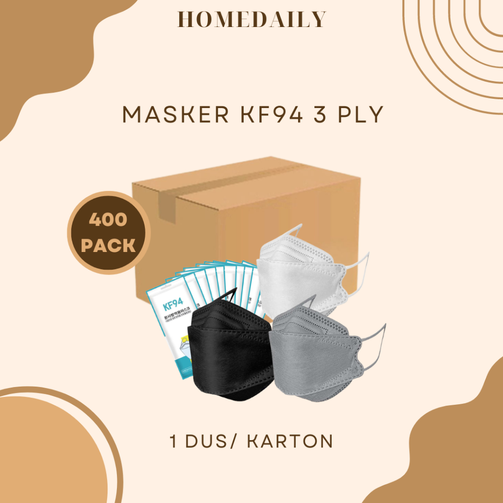 [GROSIR/DUS/KARTON] MASKER KF94 3PLY 10 PCS 1 KARTON ISI 400 PACK