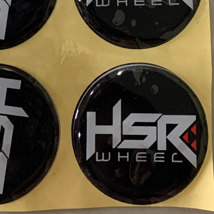 Emblem Sticker / stiker Timbul Logo HSR Dop Velg mobil