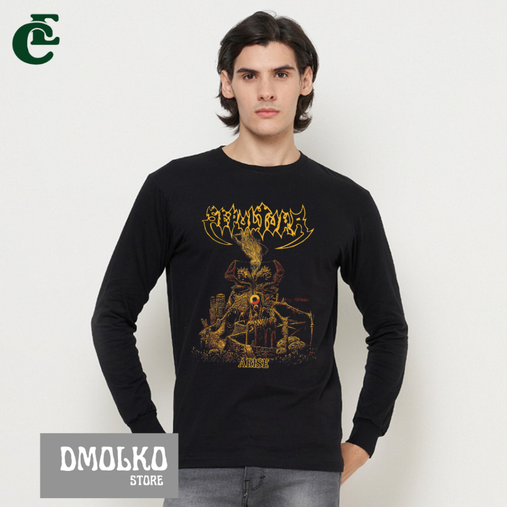 KAOS TANGAN PANJANG RIB KARET BAND SEPULTURA 1 SIZE S – 3XL UNISEX PREMIUM | KAOS LONG SLEEVE | KAOS