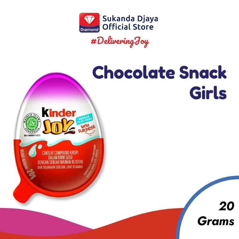 

Kinder Joy Girl Chocolate Snack 20G