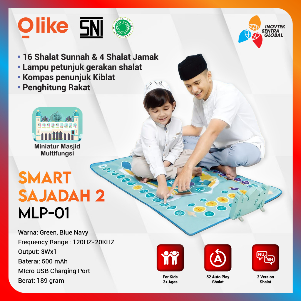 OLIKE Smart Sajadah Anak 2 - Sajadah Pintar Anak GARANSI RESMI