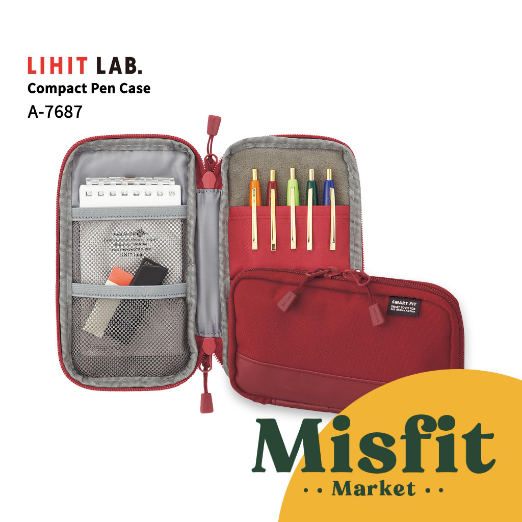 

Lihit Lab A-7687 Compact Pen Case Tempat Kotak Pensil Sekolah