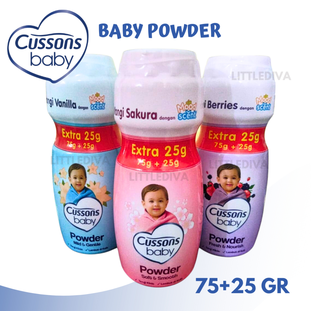 BEDAK 75 + 25 gr CUSSONS Baby Powder Bedak bayi cusson