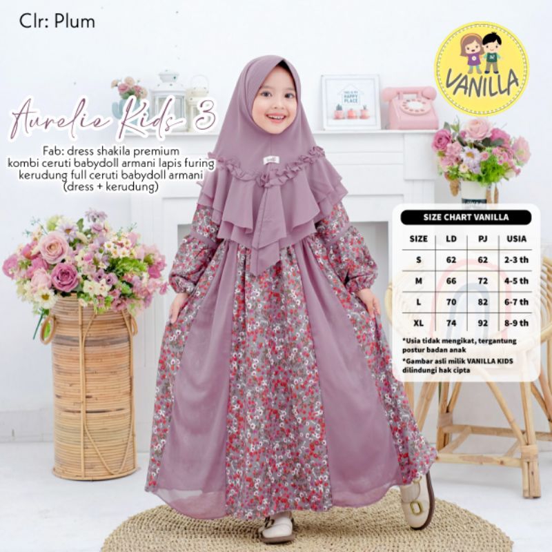gamis anak aurelie kids by vanilla