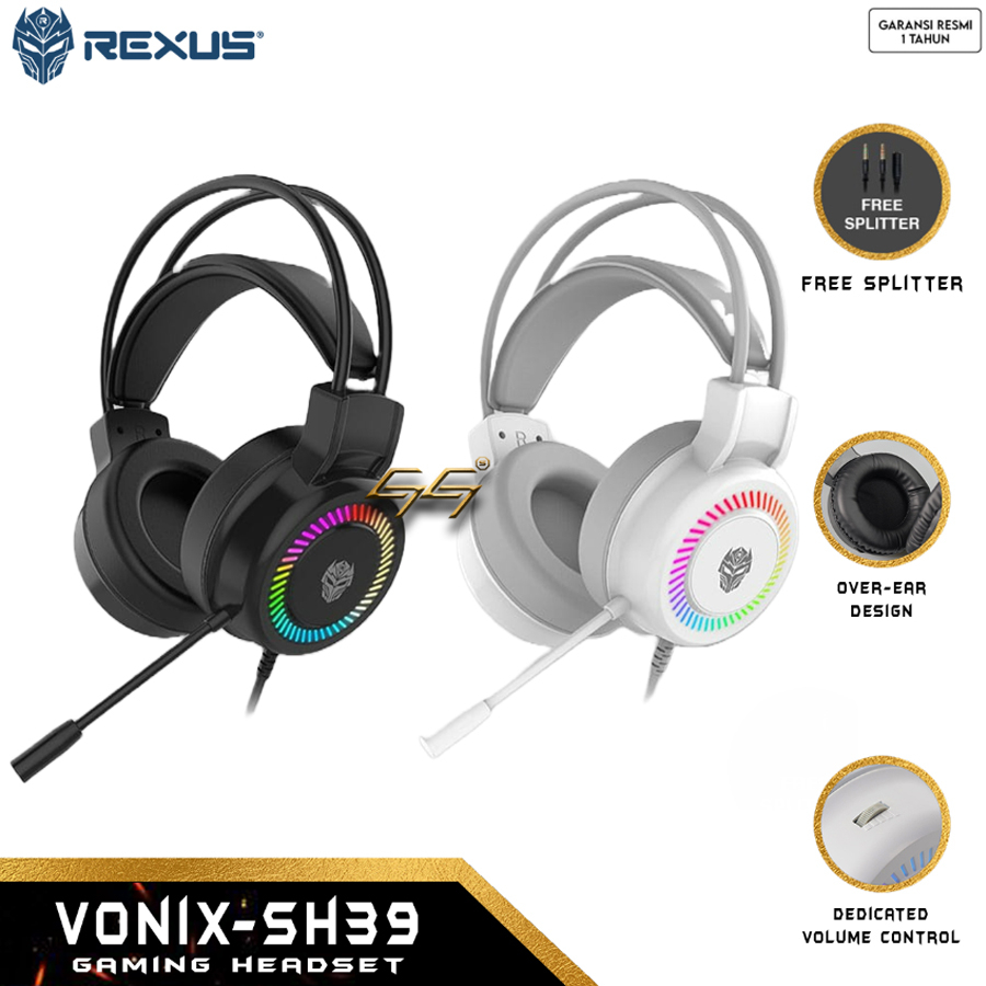 Headset Gaming Rexus Vonix SH39 SH-39 RGB Multiplatform Gaming Headset FREE SPLITTER