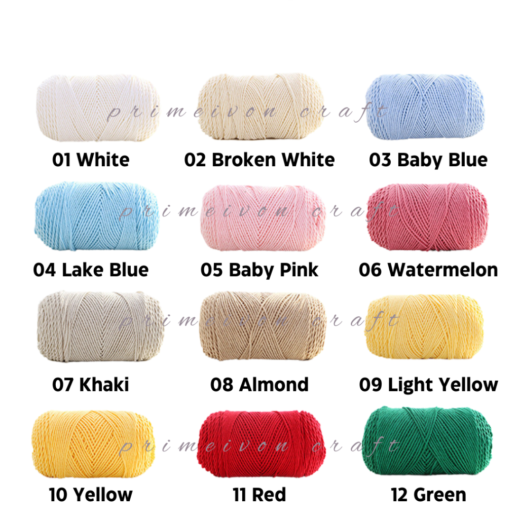 Benang rajut katun rainbow cake polos/ rainbow cake yarn RBP5