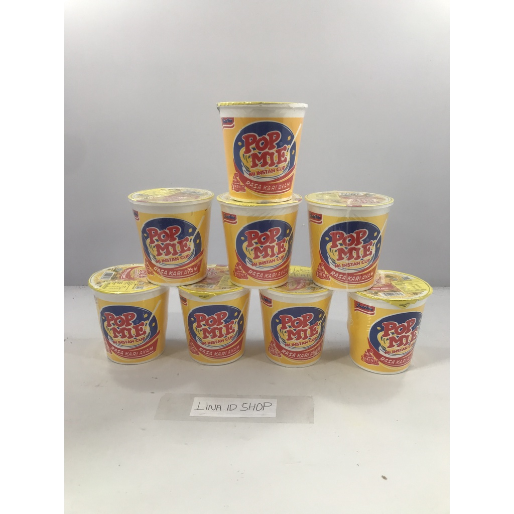 

4 pcs (Cup) - Mi Instan Cup Pop Mie Rasa Kari Ayam 3 Menit Penyajian Kemasan 75gr