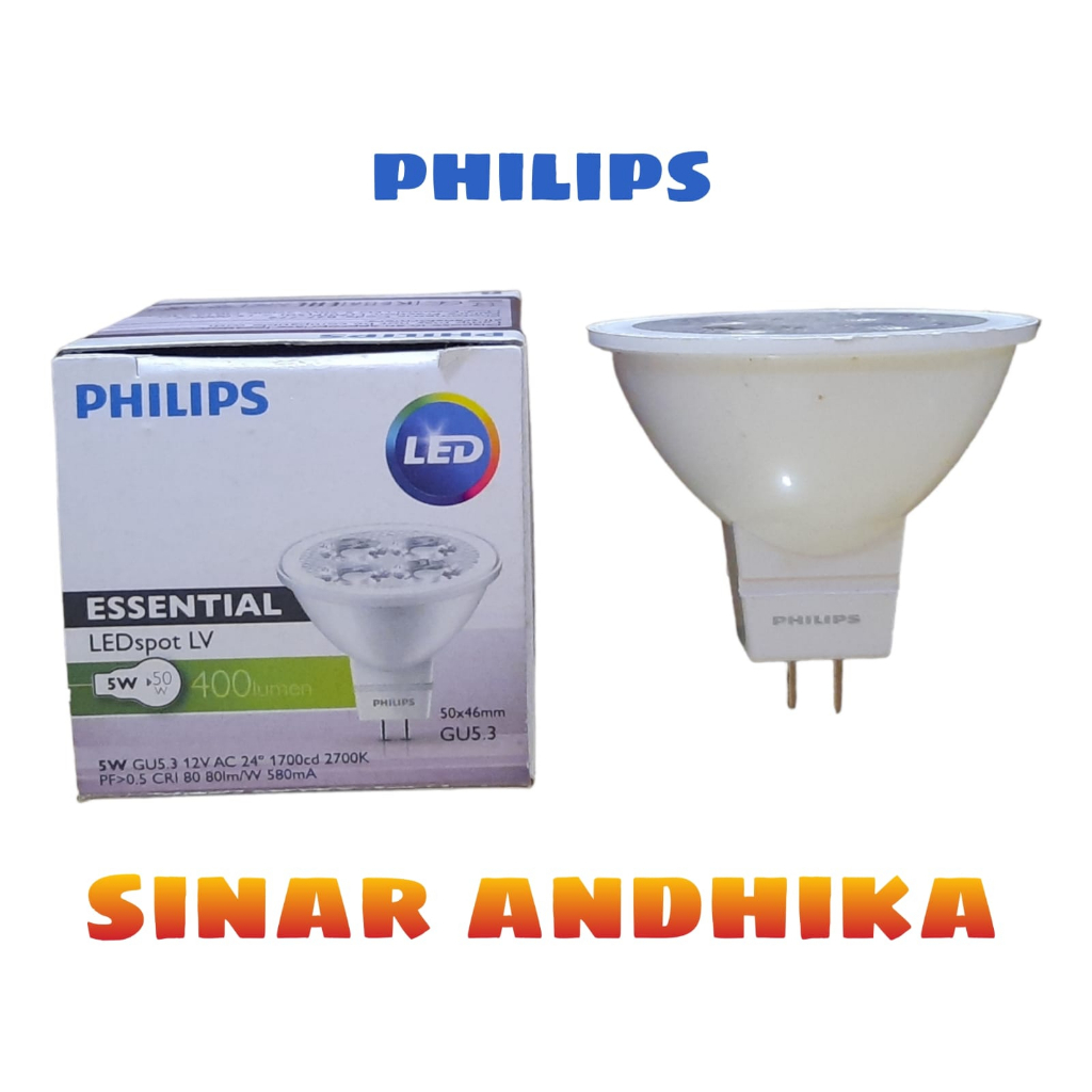 LAMPU ESSENTIAL LED SPOT LV PHILIPS 5 WATT