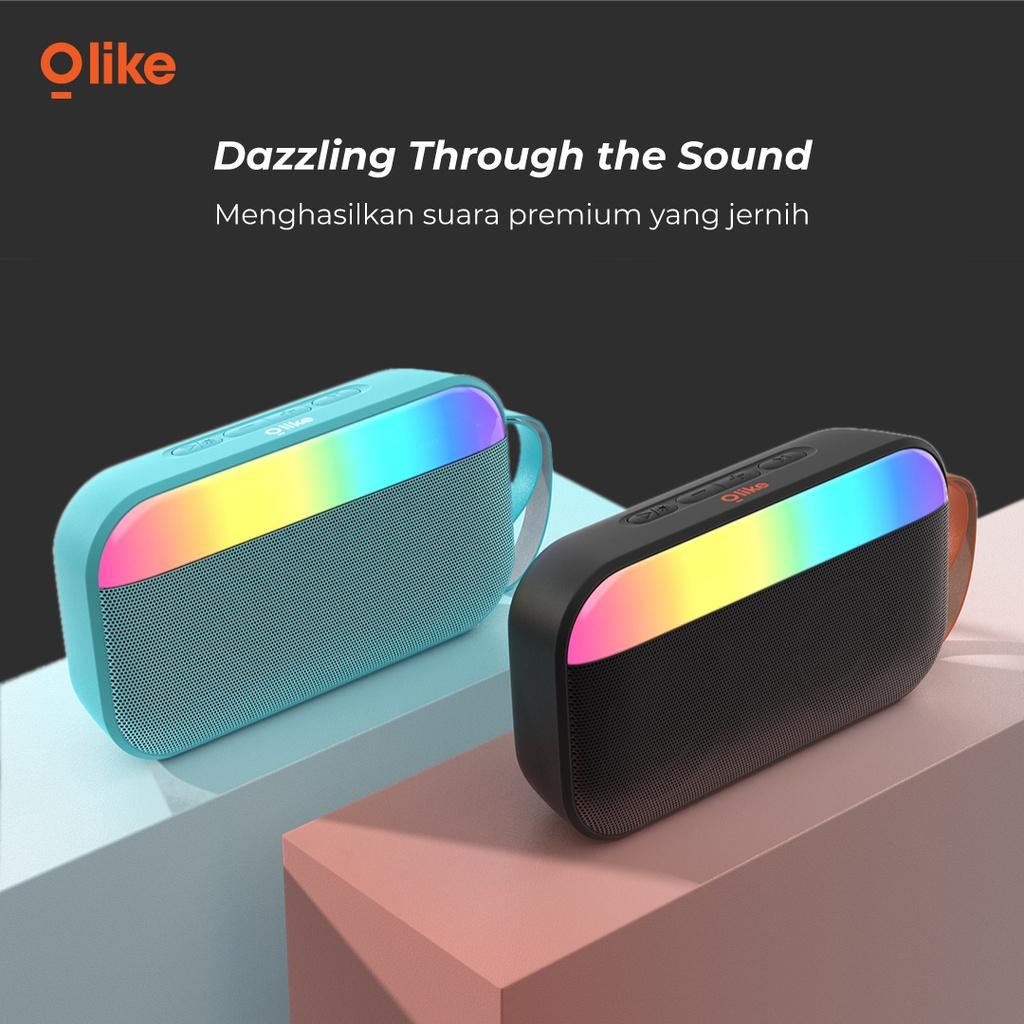 Olike speaker bluetooth Mini wireless speaker USB &amp; TF Card SF4 - Hitam