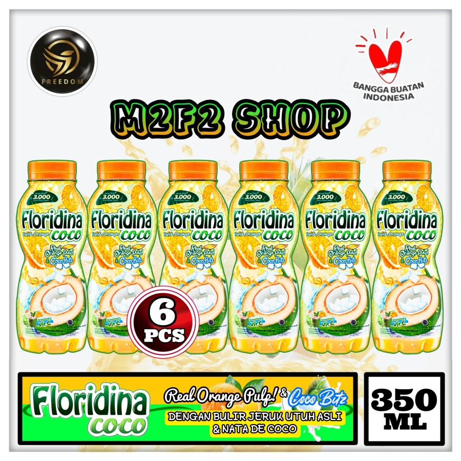 

Floridina Orange Coco Minuman Rasa Jeruk Kelapa - 350 ml (Kemasan 6 Pcs)