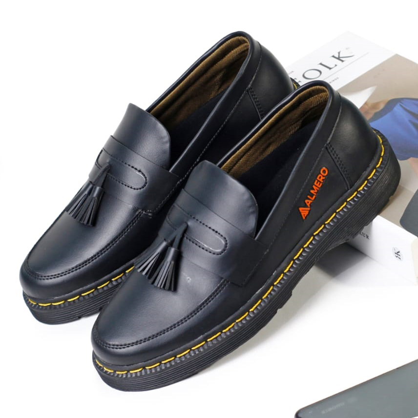 Fatimahshoes Sepatu Pantofel Pria Kerja Kantor Formal Oxford Hitam.