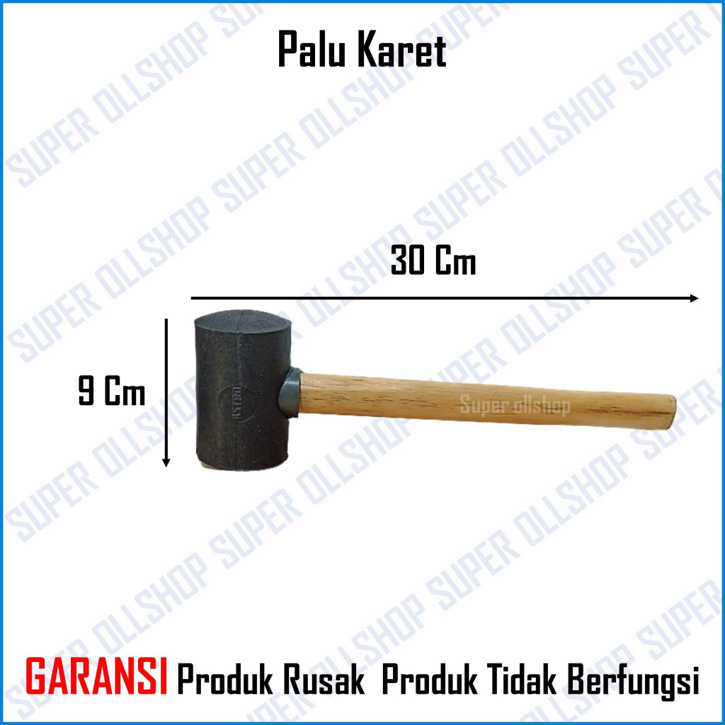 Palu Karet Keramik Granit 16 Oz Besar / Martil Rubber Hammer Wooden Handle Murah